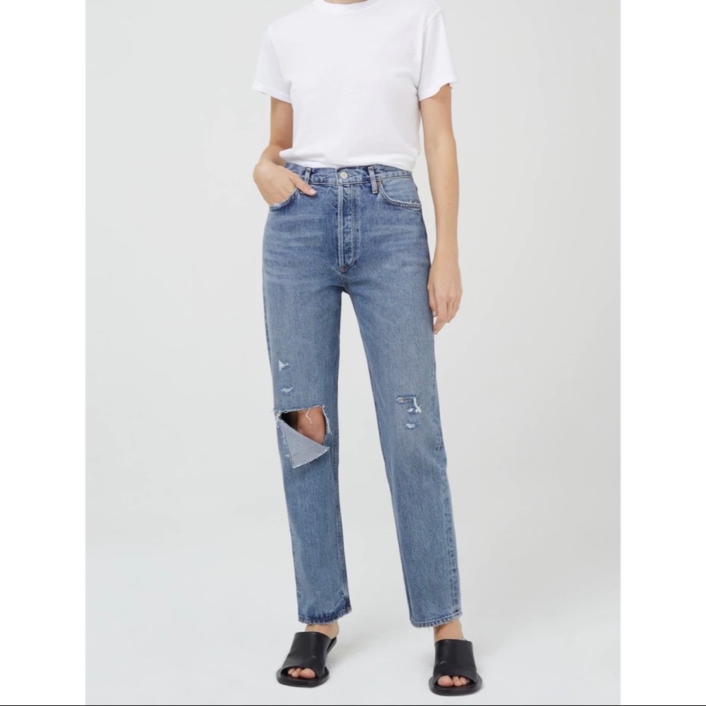 Agolde 90s Pinch Waist High Rise Straight Lineup Jeans